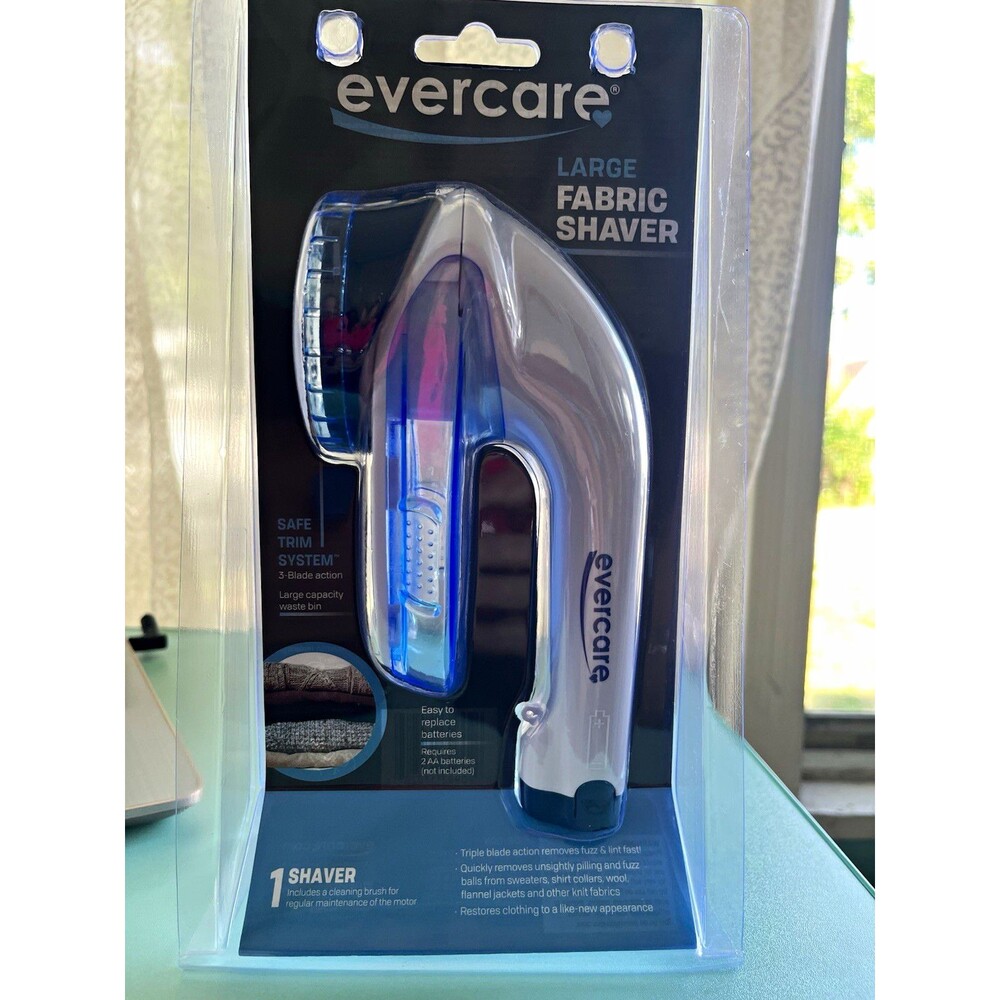 Evercare Lg. Fabric Shaver 3-Blade Safe Electric Lint Remover Battery operated